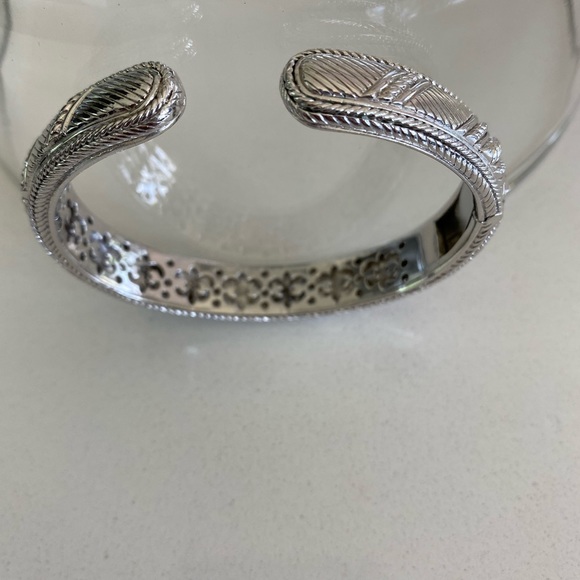 Judith Ripka Classic Hinged Cuff Bracelet in Sterling Silver - Picture 6 of 10